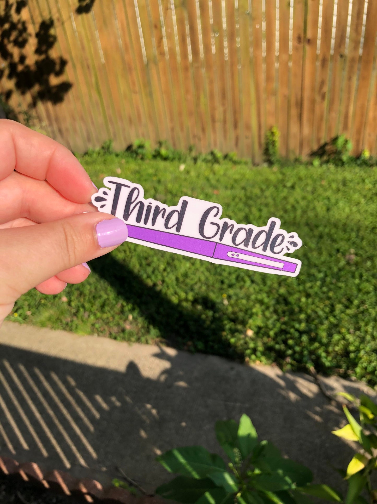 Third grade teacher flair pen sticker decal