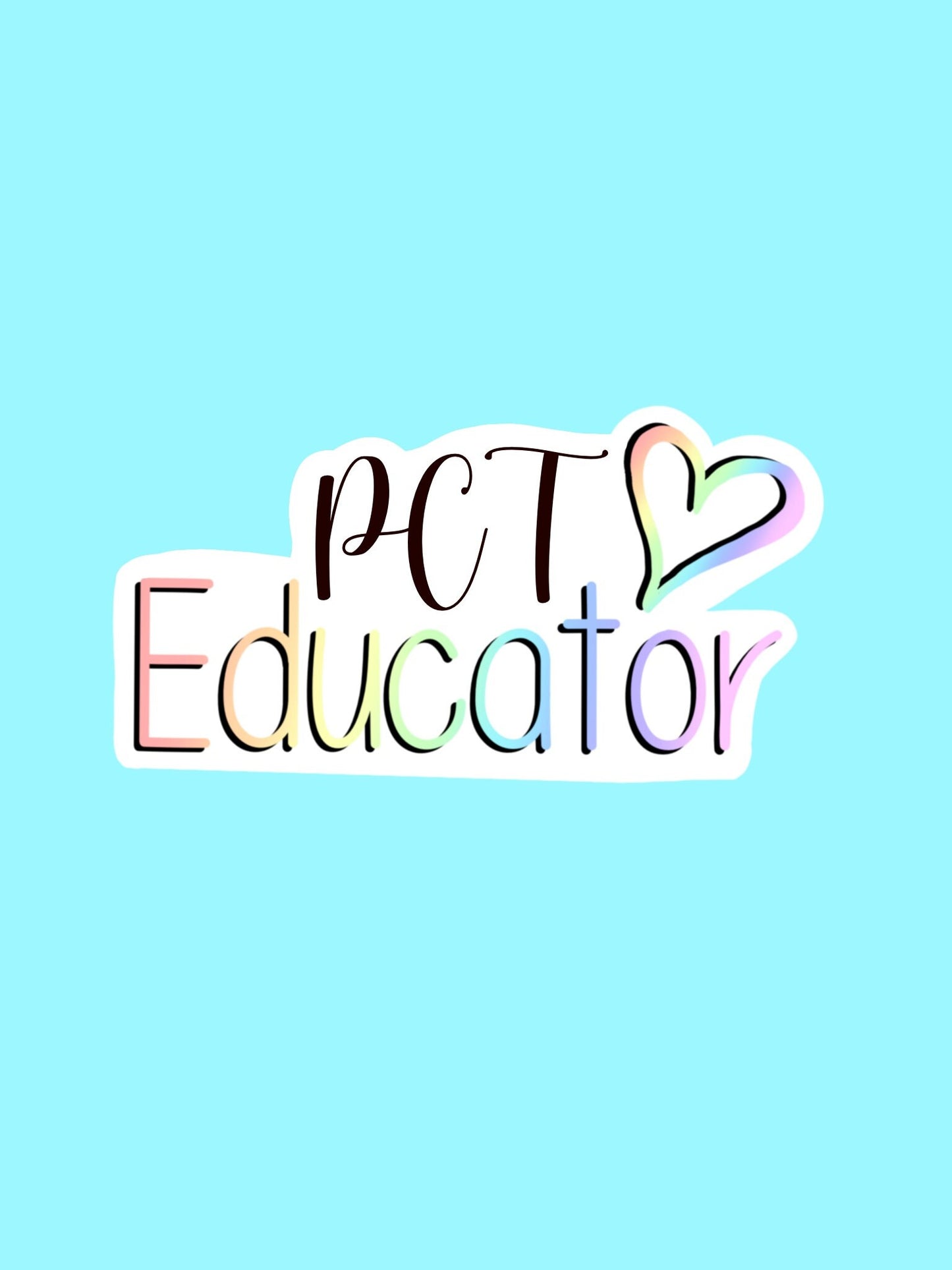 PCT educator decal laptop sticker