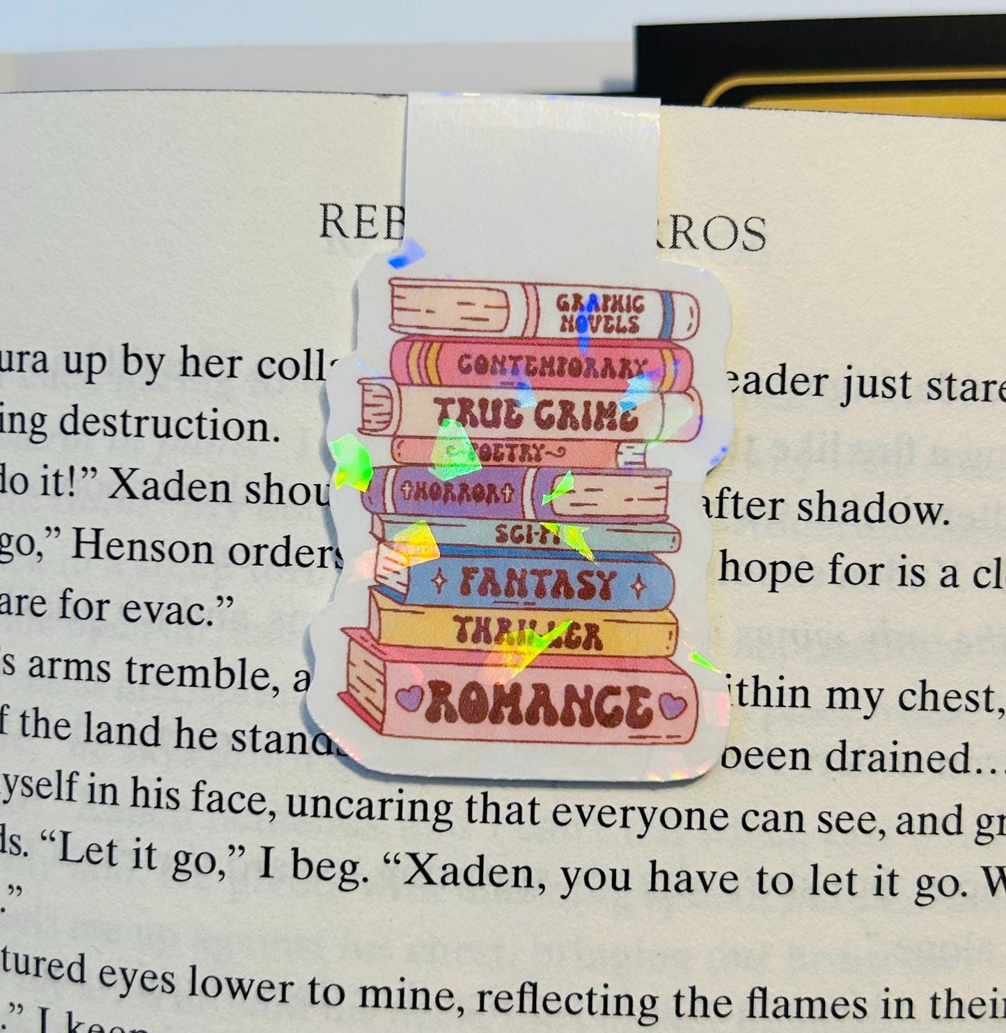 Book Tropes Stack – Holographic Magnetic Bookmark