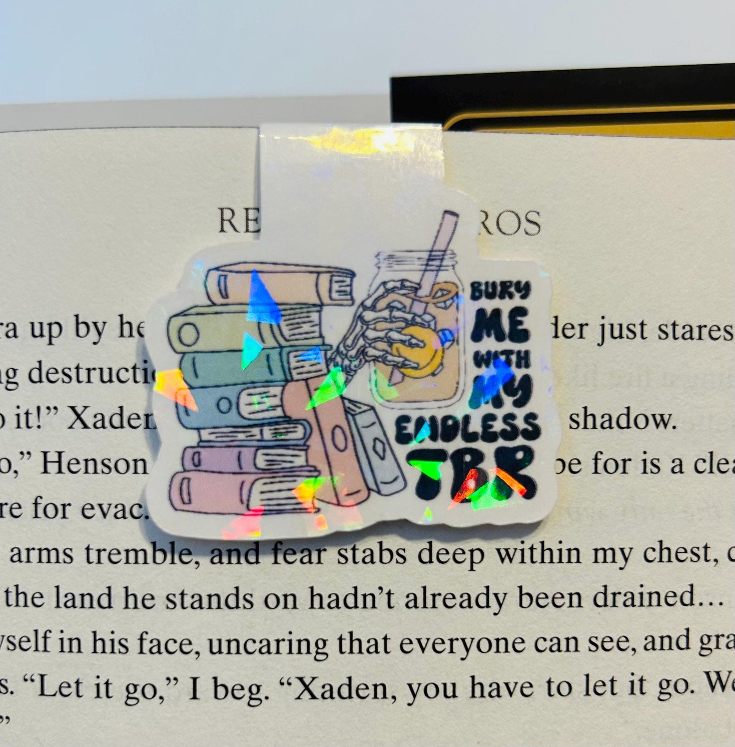 Bury Me With My Endless TBR – Holographic Magnetic Bookmark