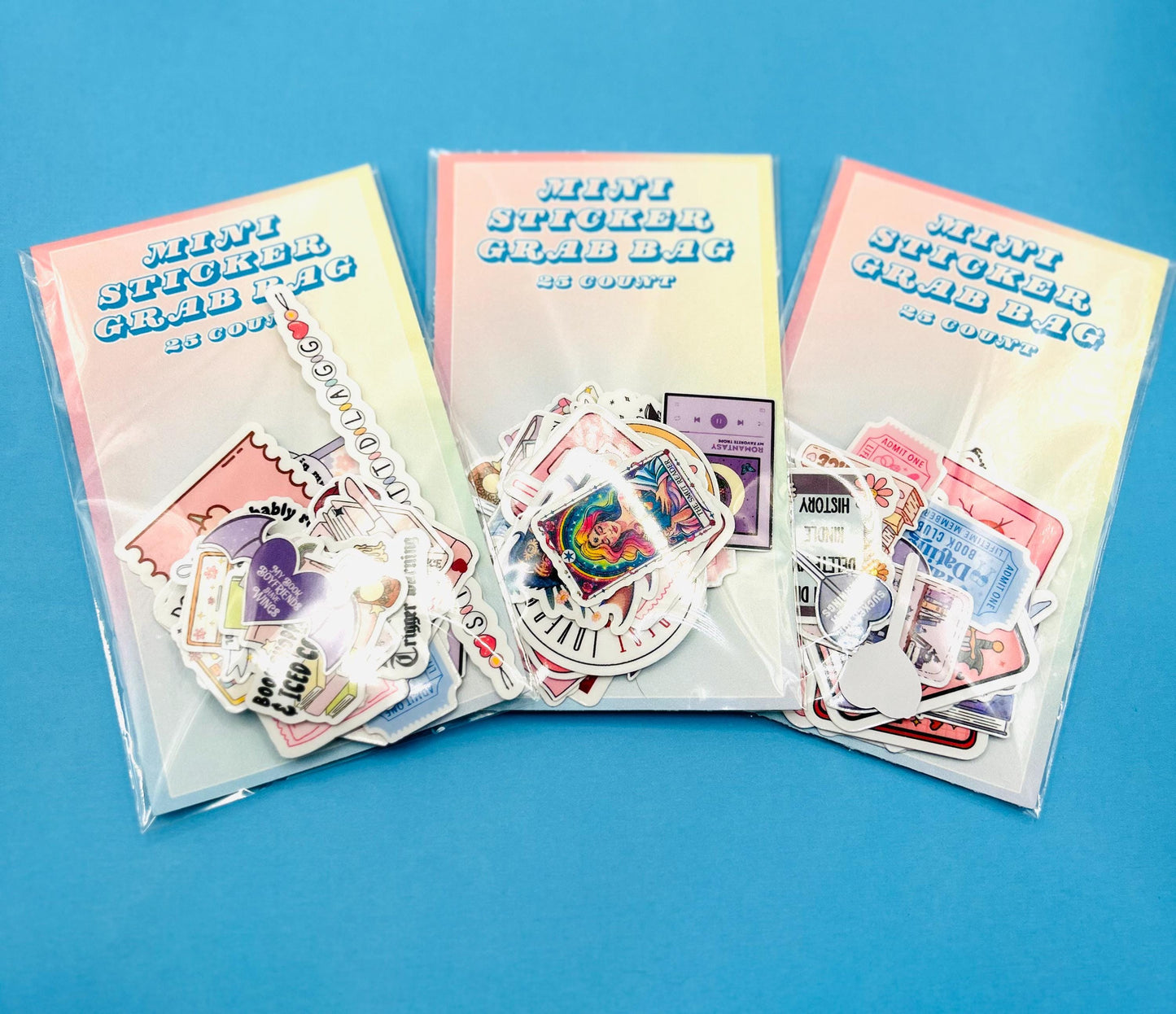 Random Mystery Mini Sticker Pack Grab Bag Kindle Booktok