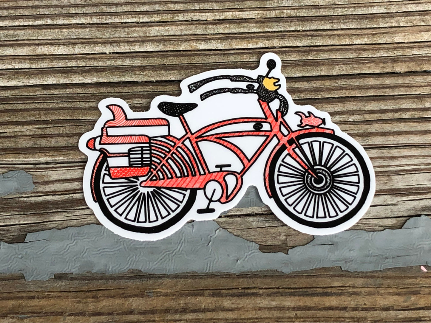 Best Bike In The World Big Adventure Zentangle Sticker Pee Wee Herman