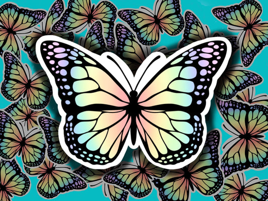 Rainbow Butterfly sticker decal