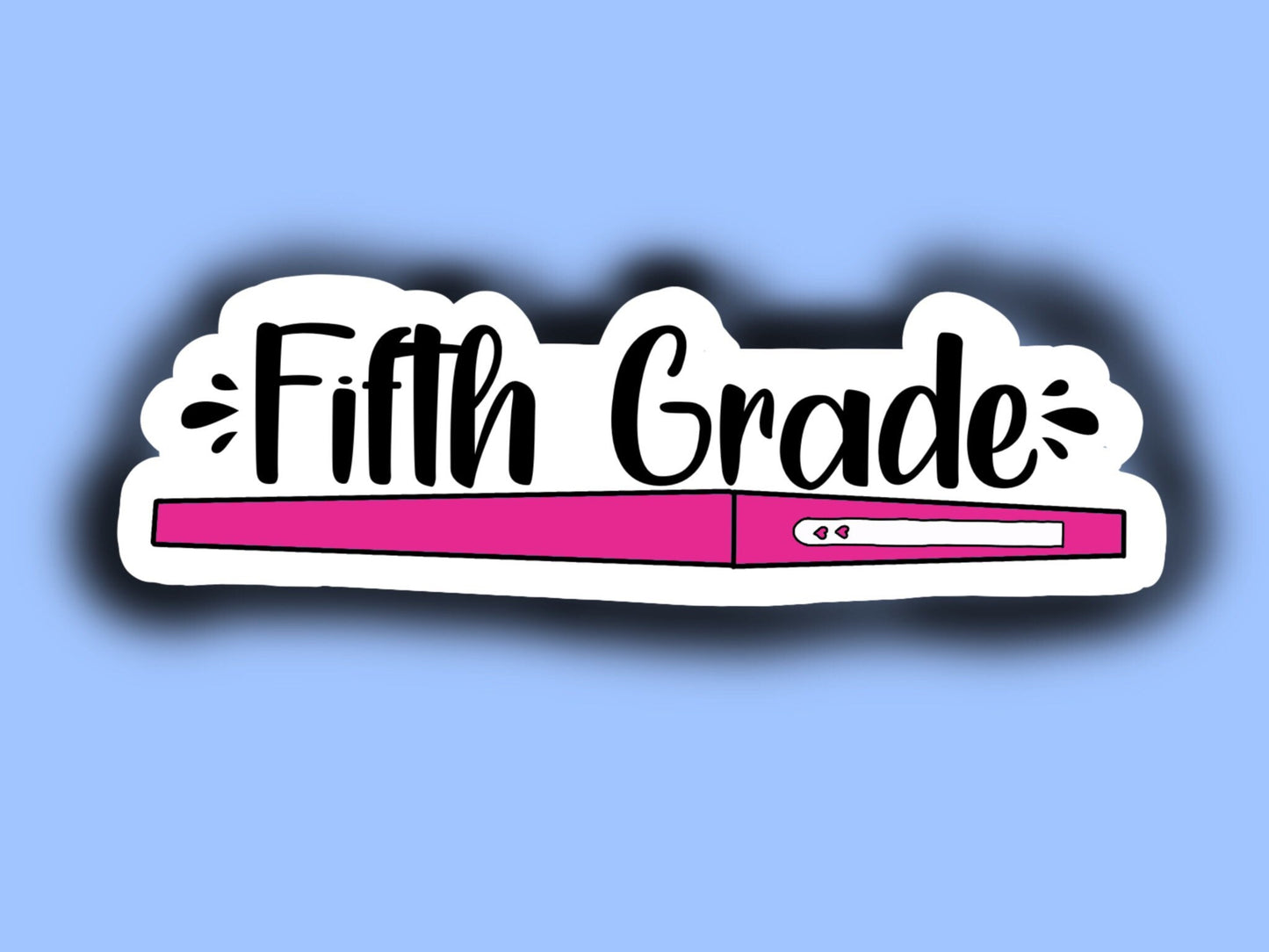 Fifth grade teacher flair pen sticker decal