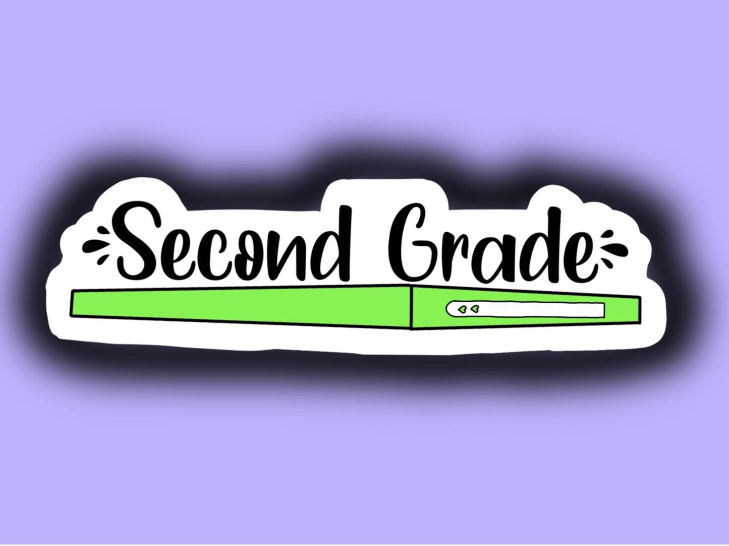 Second grade flair pen teacher decal sticker laptop