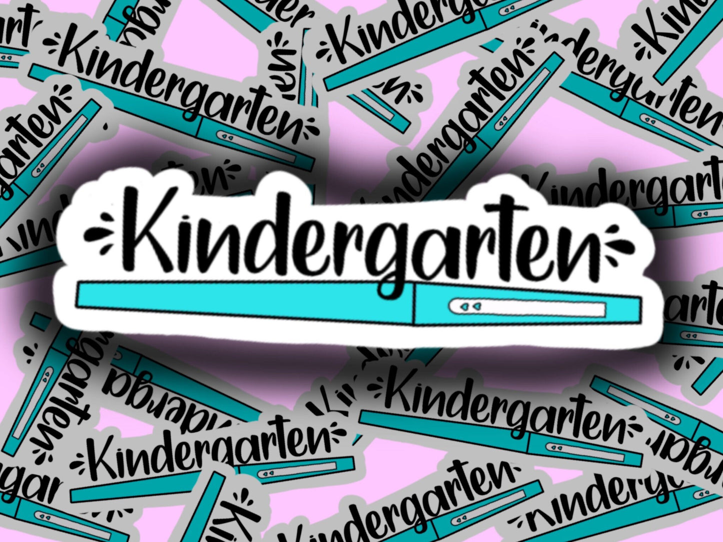 Free Shipping! Kindergarten teacher flair pen sticker decal laptop