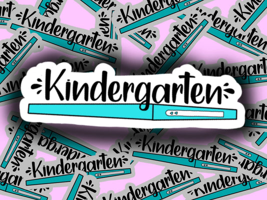 Free Shipping! Kindergarten teacher flair pen sticker decal laptop