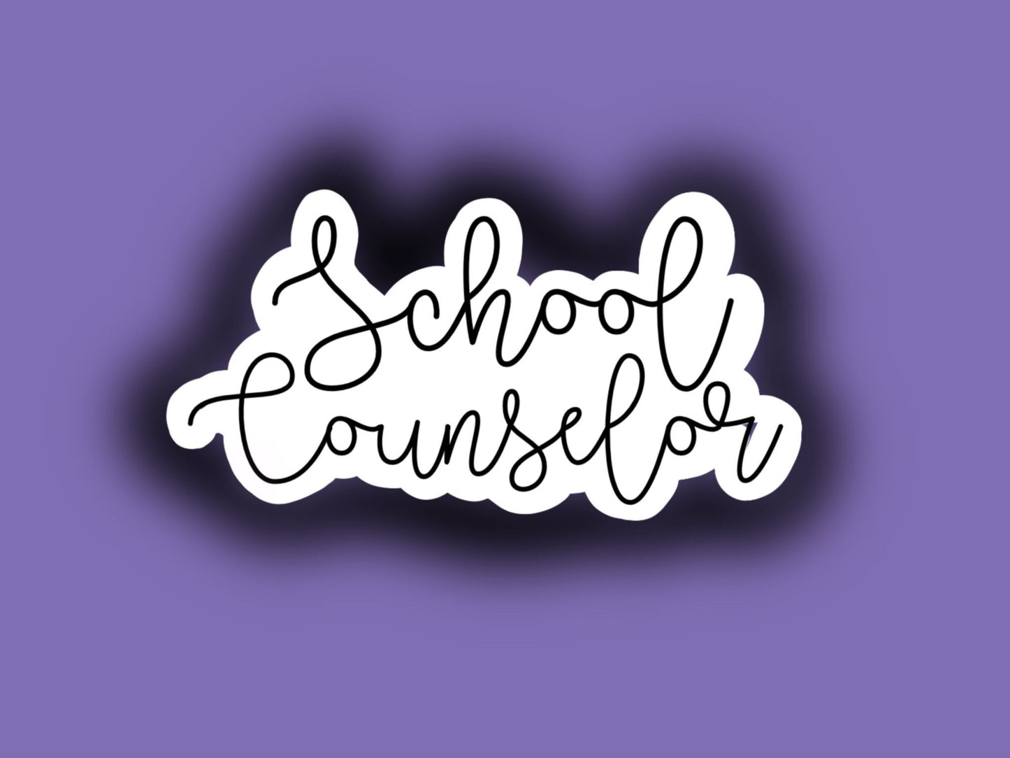School Counselor script laptop sticker decal water bottle