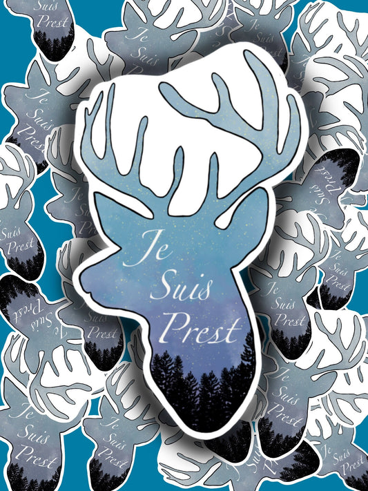 Je Suis Prest buck sticker outlander decal laptop Claire Jamie Fraser