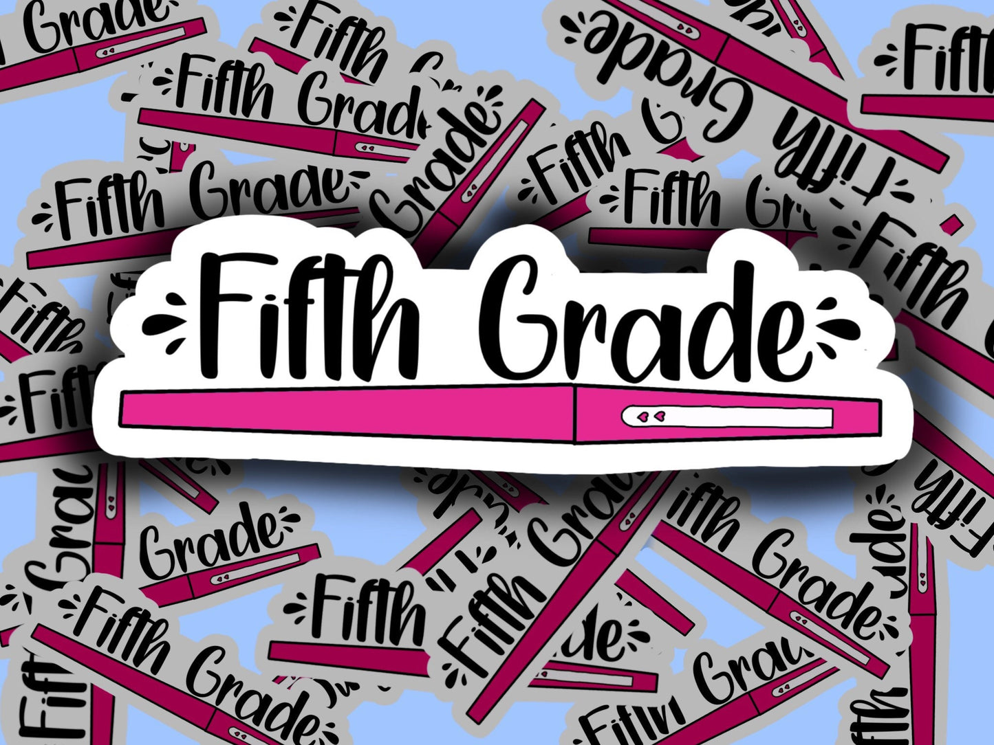 Fifth grade teacher flair pen sticker decal