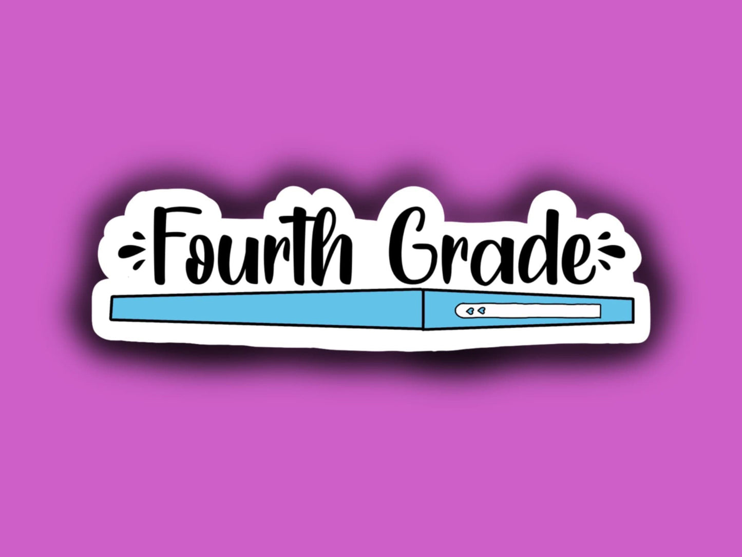 Fourth grade teacher flair pen sticker decal