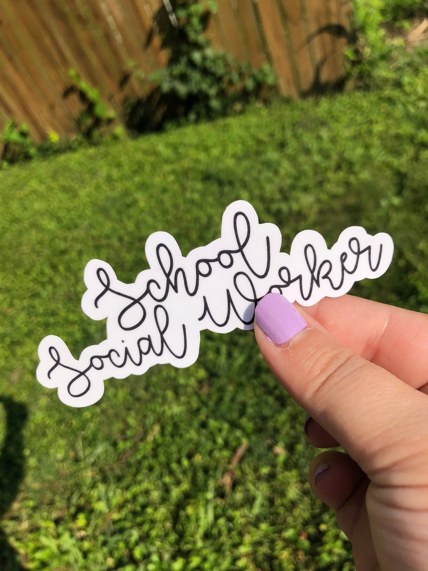 School Social Worker Script Sticker laptop decal