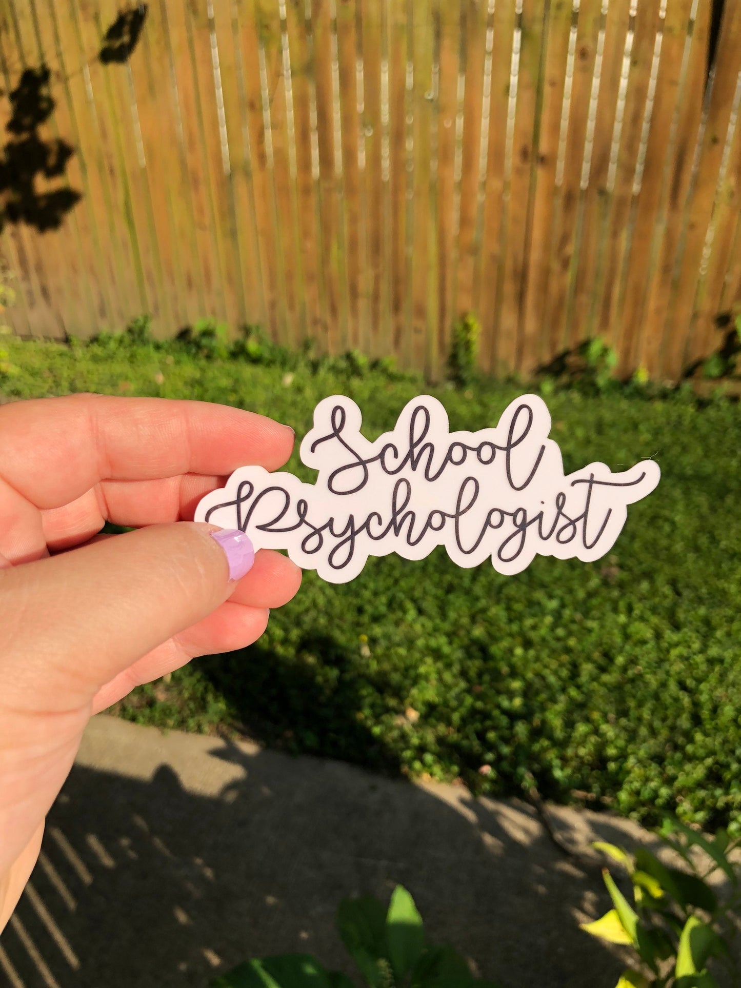 Script School Psychologist sticker laptop decal