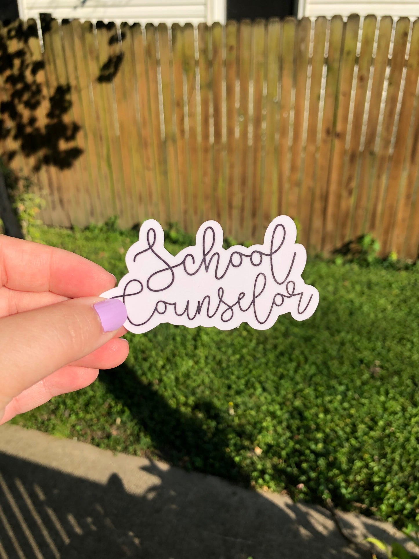 School Counselor script laptop sticker decal water bottle