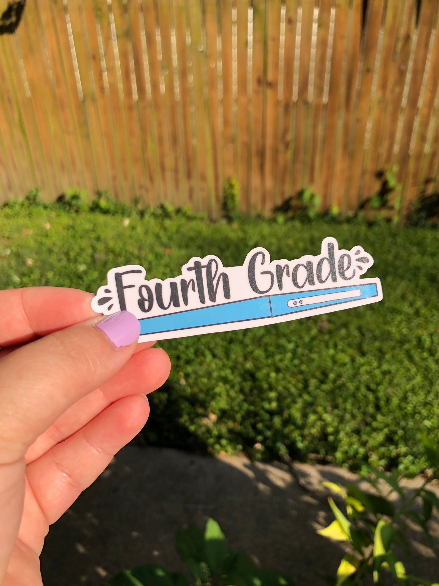 Fourth grade teacher flair pen sticker decal