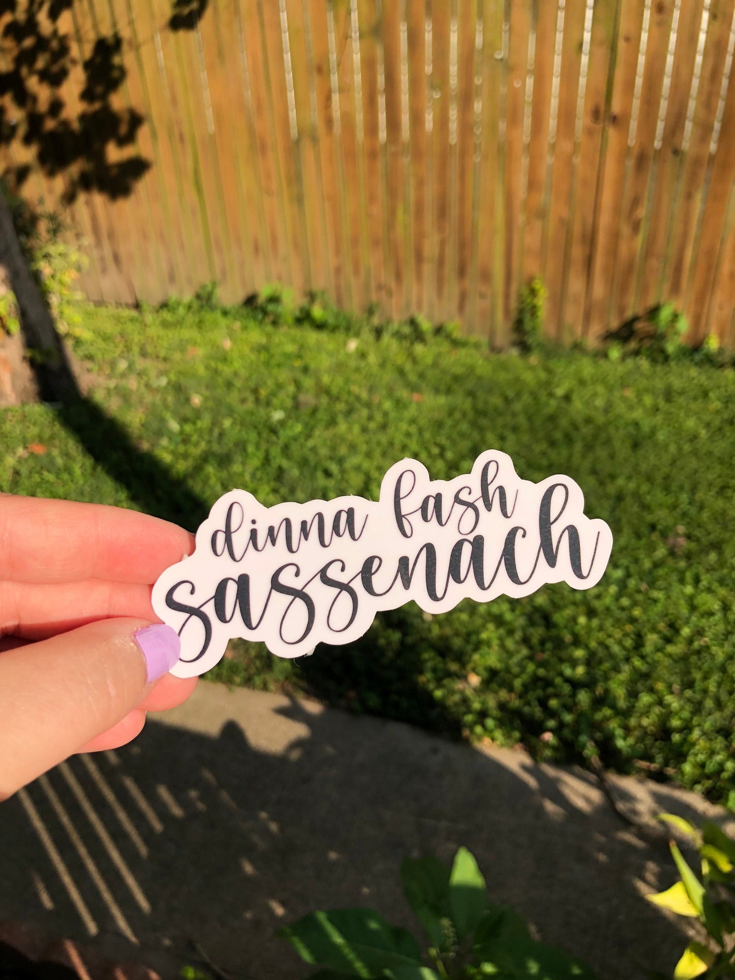 Dinna Fash Sassenach outlander sticker decal Jamie Claire Fraser