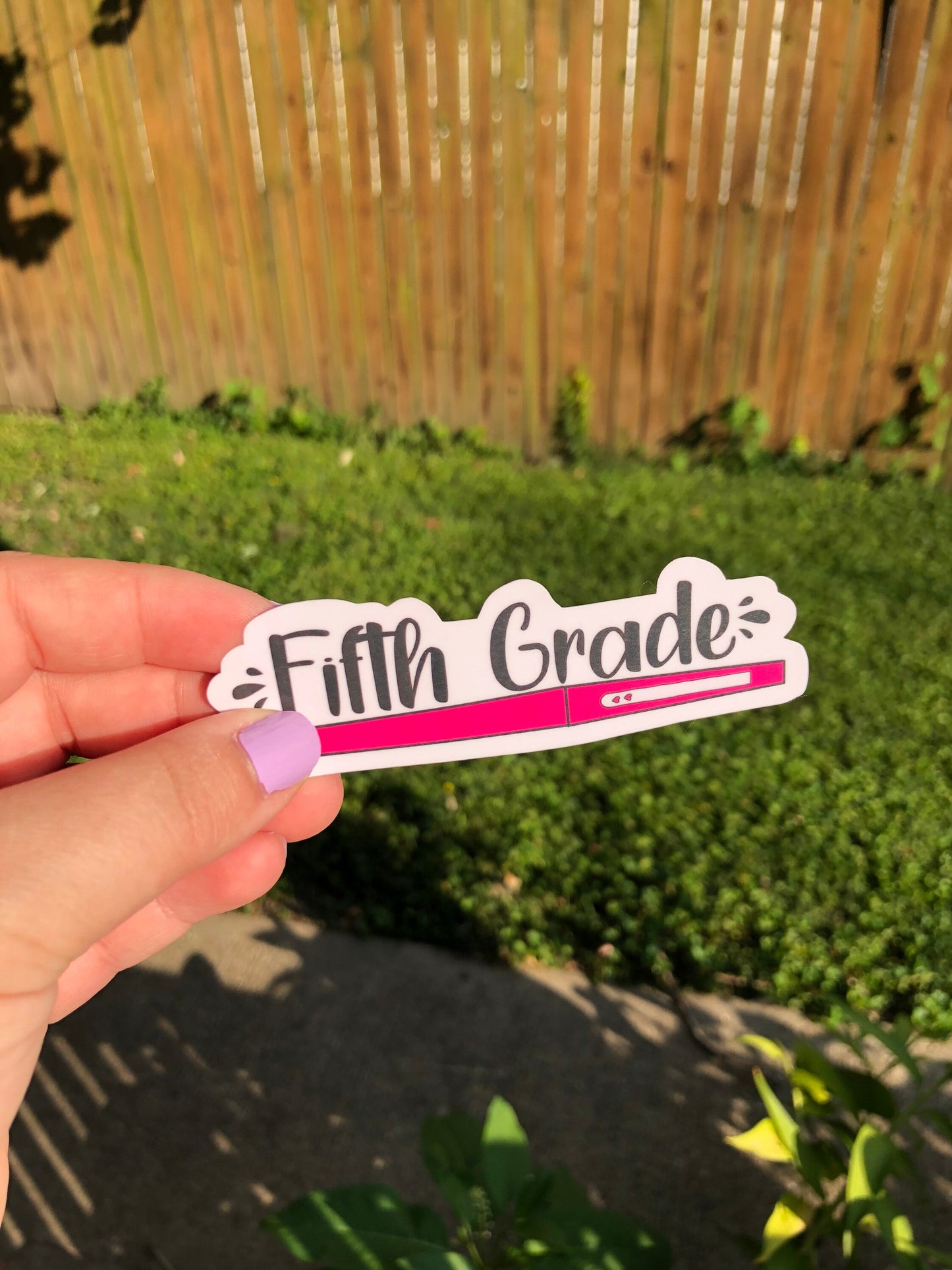 Fifth grade teacher flair pen sticker decal