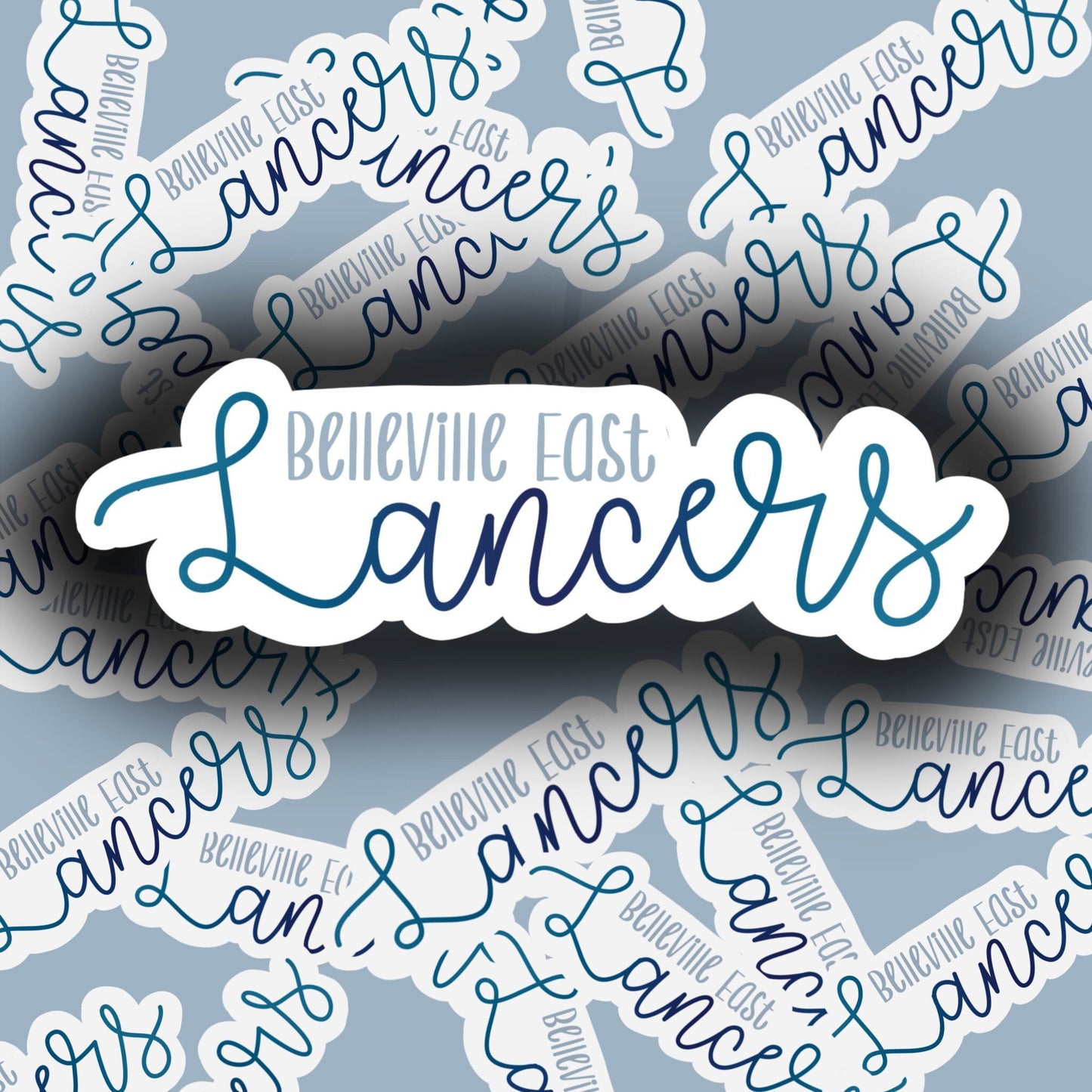 Belleville East Lancers sticker laptop decal