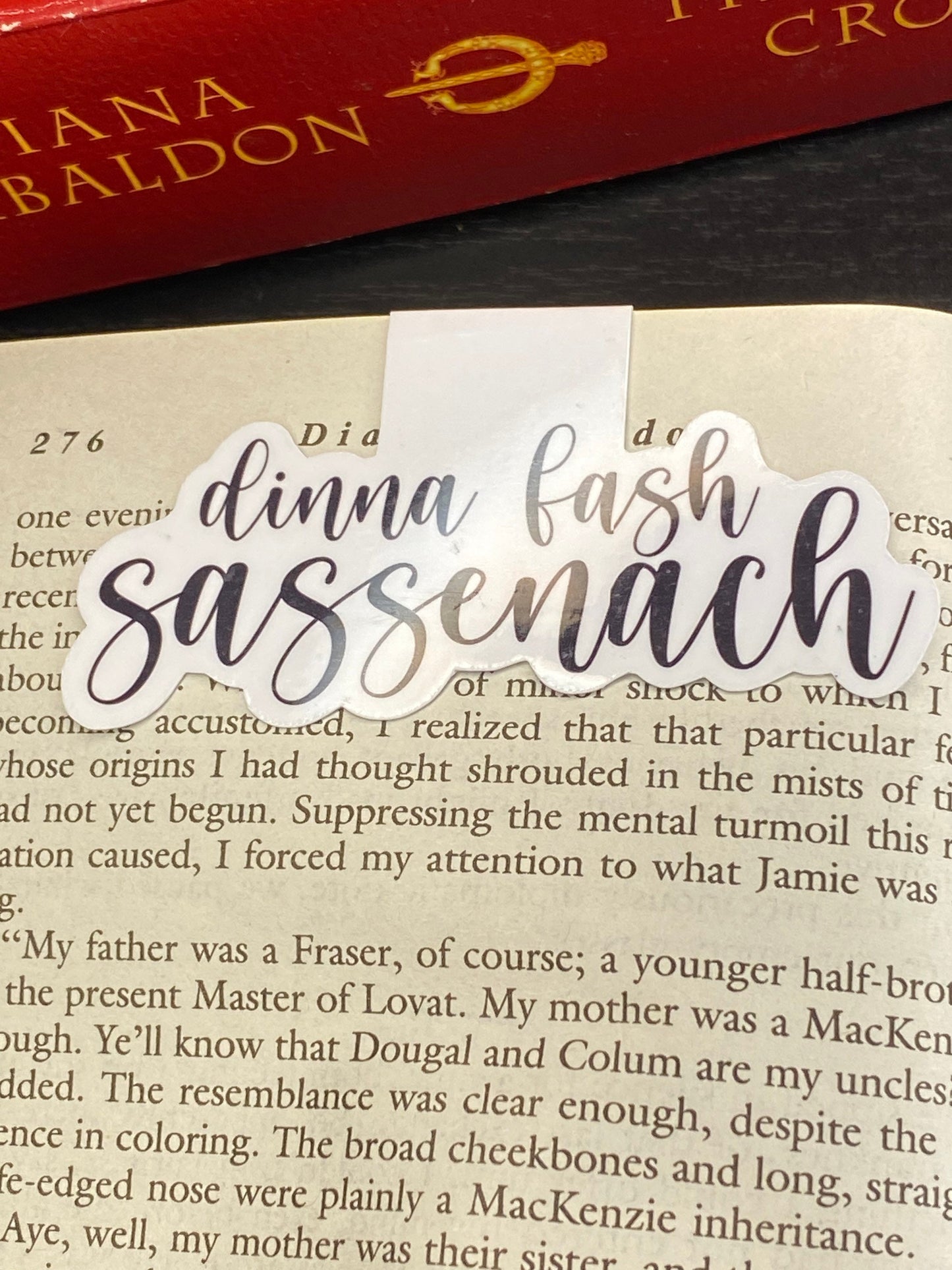 Outlander Dinna Sassenach magnetic bookmark Fraser