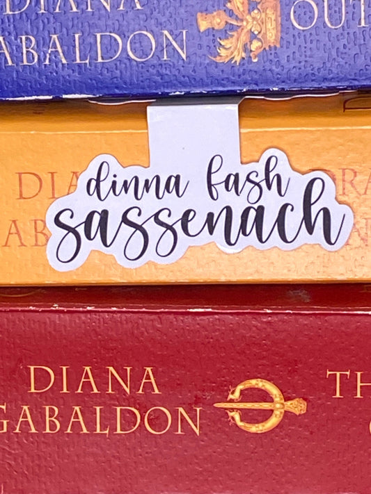 Outlander Dinna Sassenach magnetic bookmark Fraser