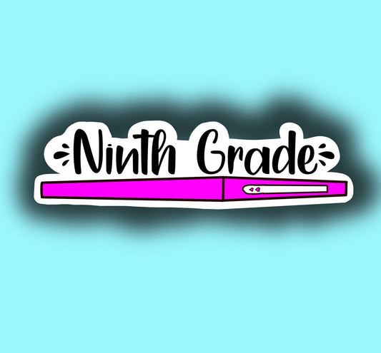 Ninth grade flair pen sticker
