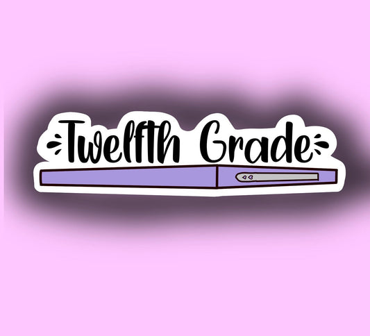 Twelfth Grade flair pen sticker decal senior