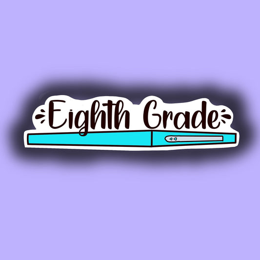 Eighth grade flair pen sticker