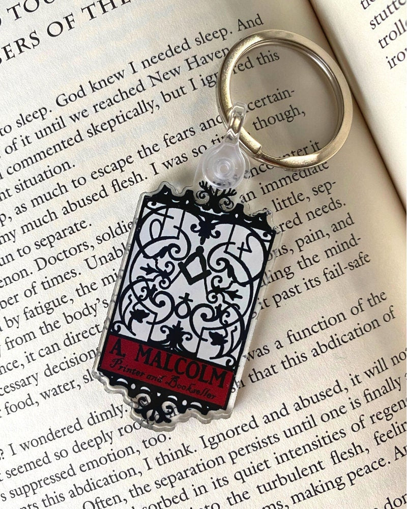 Outlander A. Malcolm Printer and Bookseller Acrylic Keychain