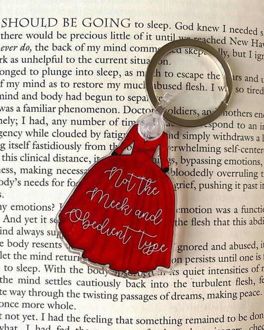 Outlander Claire Fraser Meek and Obedient Red Dress Acrylic Keychain