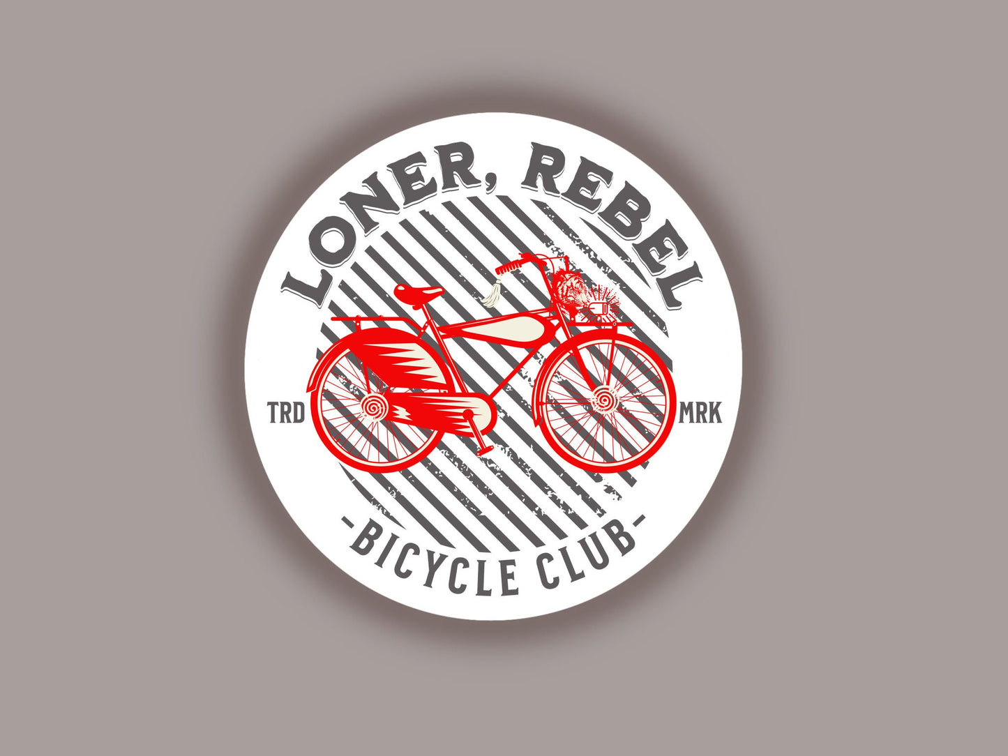 Loner, Rebel Motorcycle Club Bike Sticker Pee Wee Herman