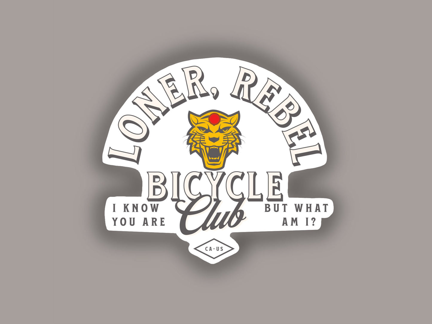 Loner, Rebel Motorcycle Club tiger Sticker Pee Wee Herman