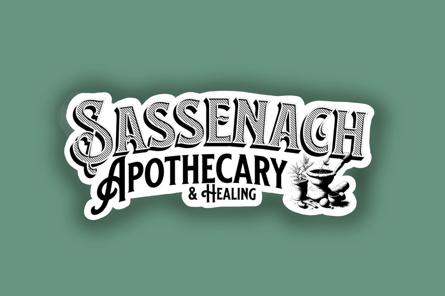 Sassenach apothecary outlander sticker decal Jamie Claire Fraser