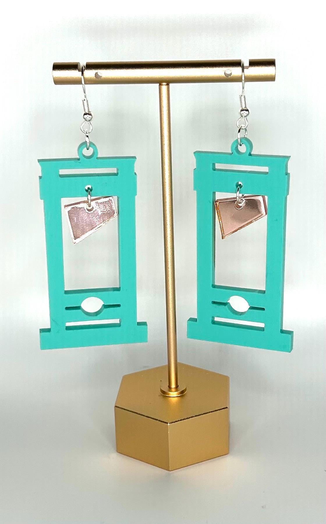Guillotine acrylic earrings