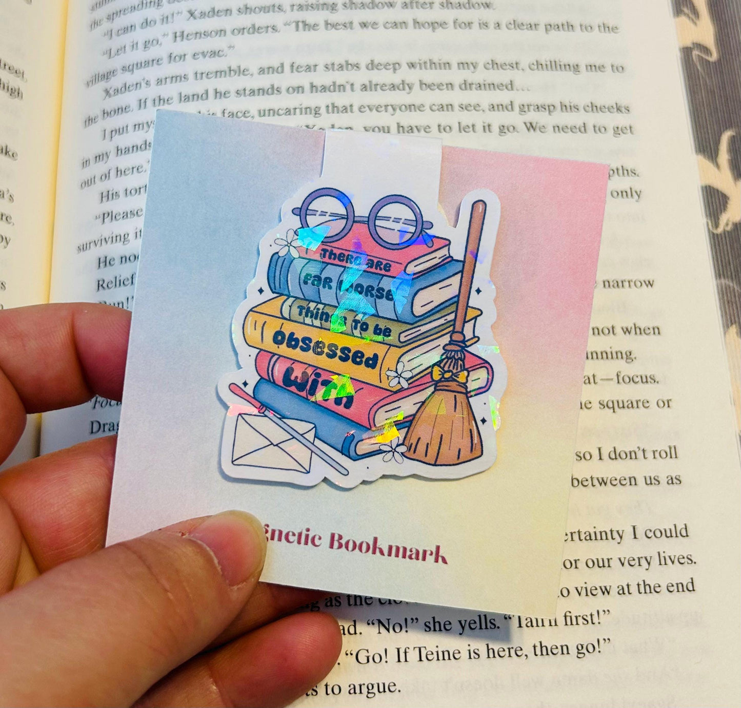 There Are Far Worse Things To Be Obsessed With Wizard Inspired Magnetic Bookmark