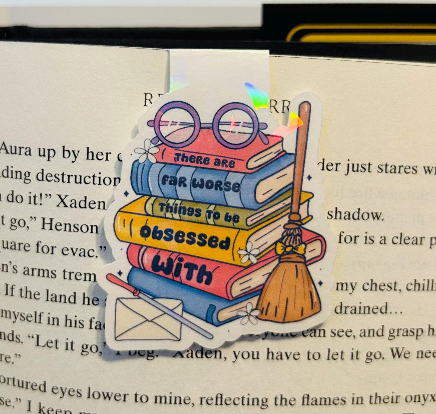 There Are Far Worse Things To Be Obsessed With Wizard Inspired Magnetic Bookmark