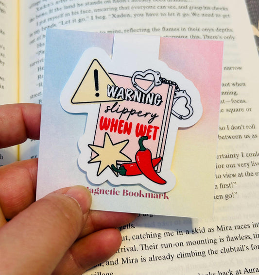 Slippery When Wet – Spicy Romance Magnetic Bookmark