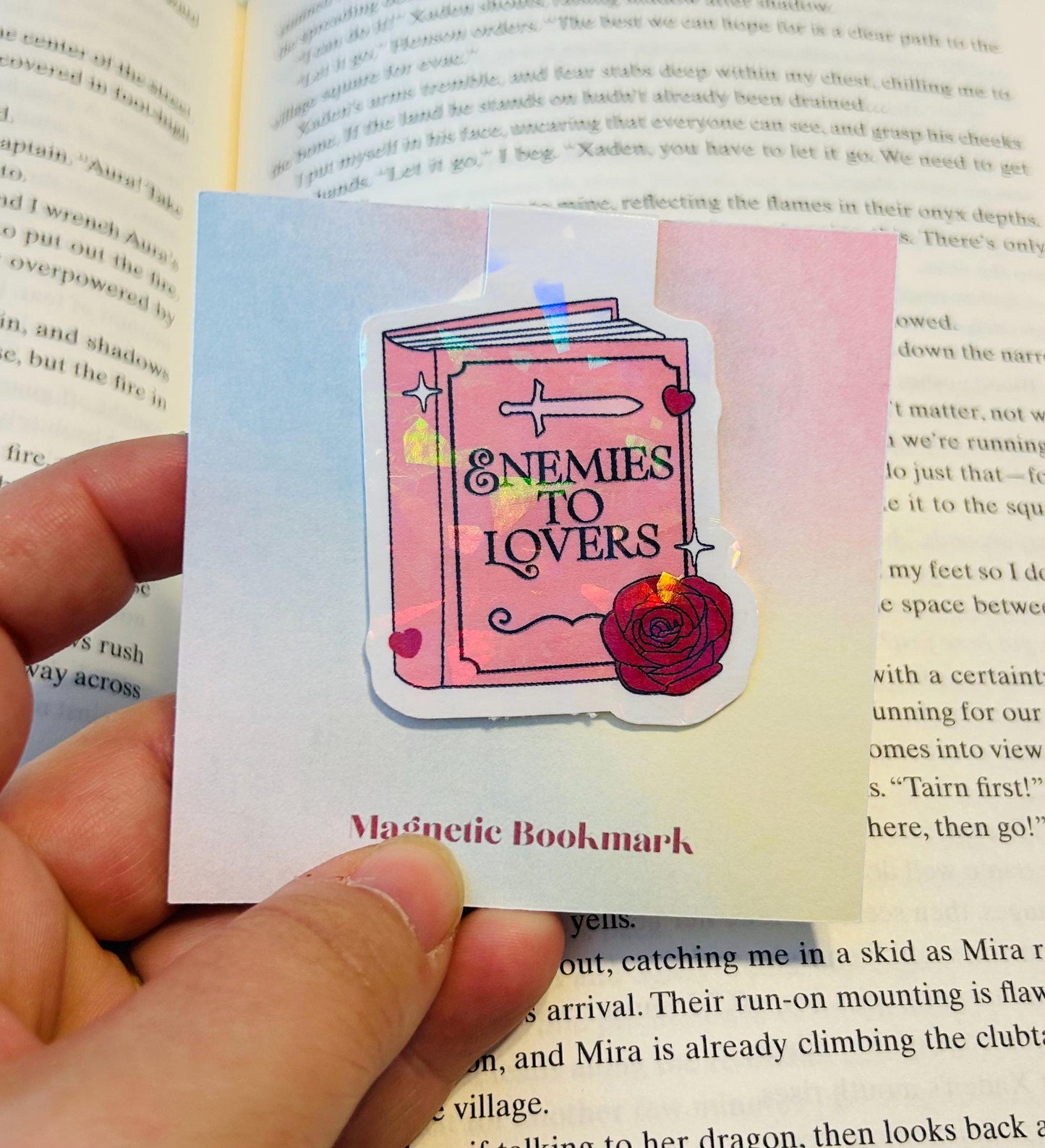 Enemies to Lovers – Holographic Magnetic Bookmark |