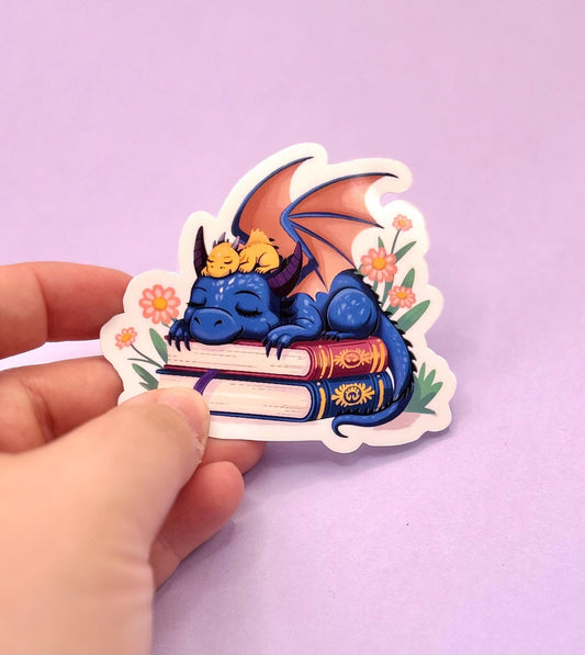 Fourth Wing Inspired Sleeping Dragon Sticker