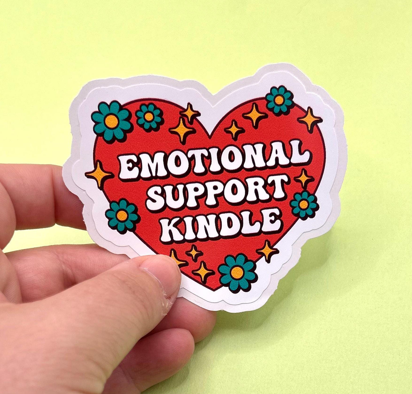 Emotional Support Kindle Sticker