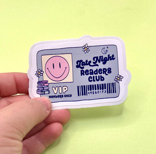 Late Night Readers Club Sticker