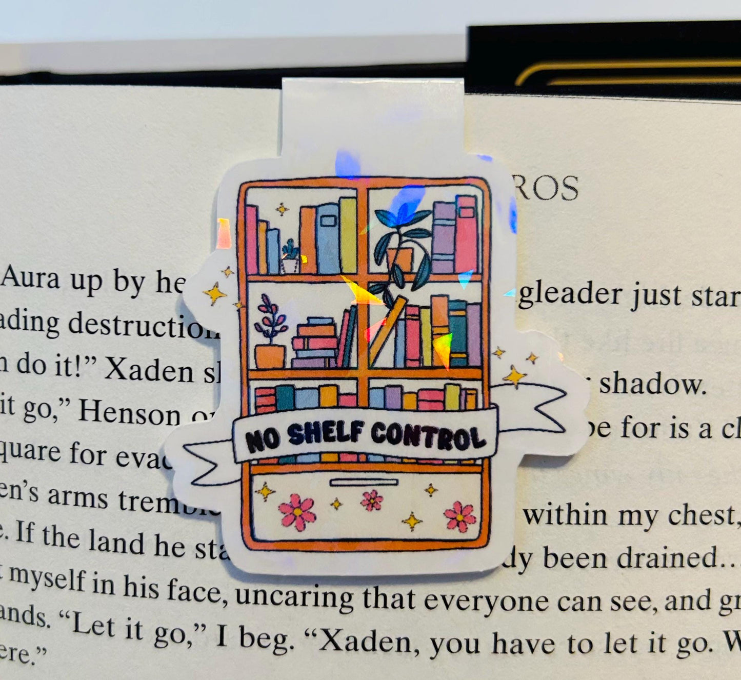 No Shelf Control – Holographic Magnetic Bookmark