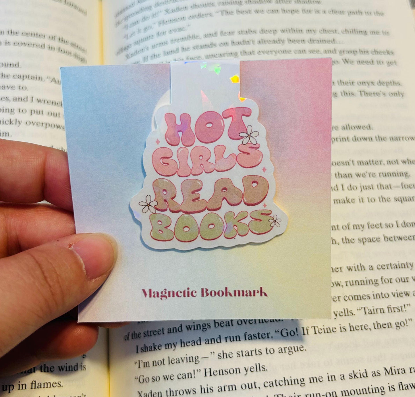 Hot Girls Read Books – Holographic Magnetic Bookmark