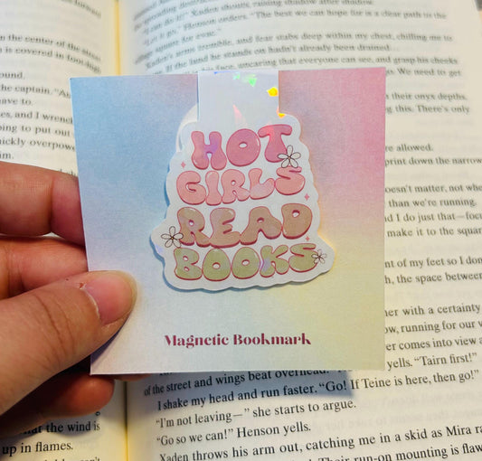 Hot Girls Read Books – Holographic Magnetic Bookmark