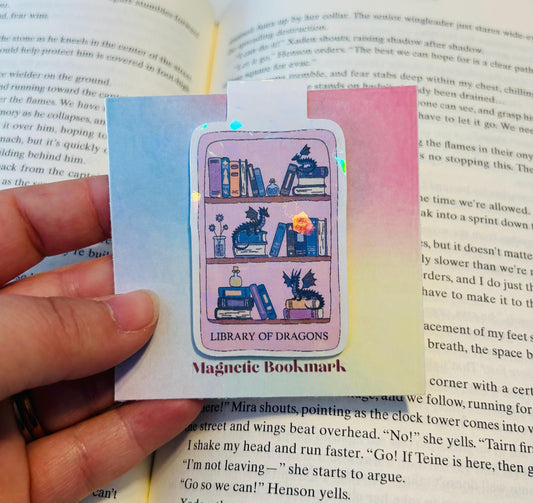 Library of Dragons – Holographic Magnetic Bookmark