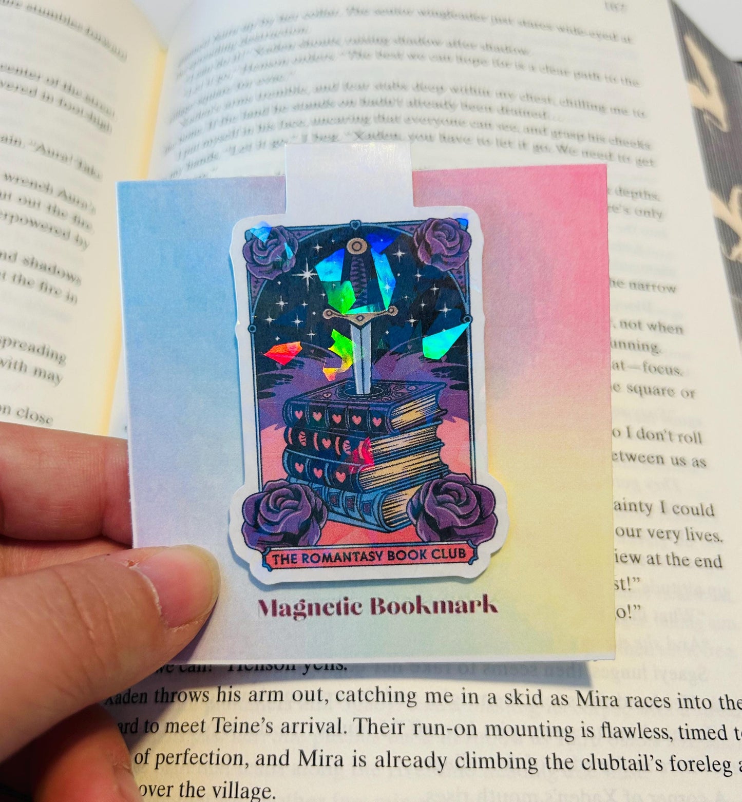 The Romantasy Book Club – Holographic Magnetic Bookmark