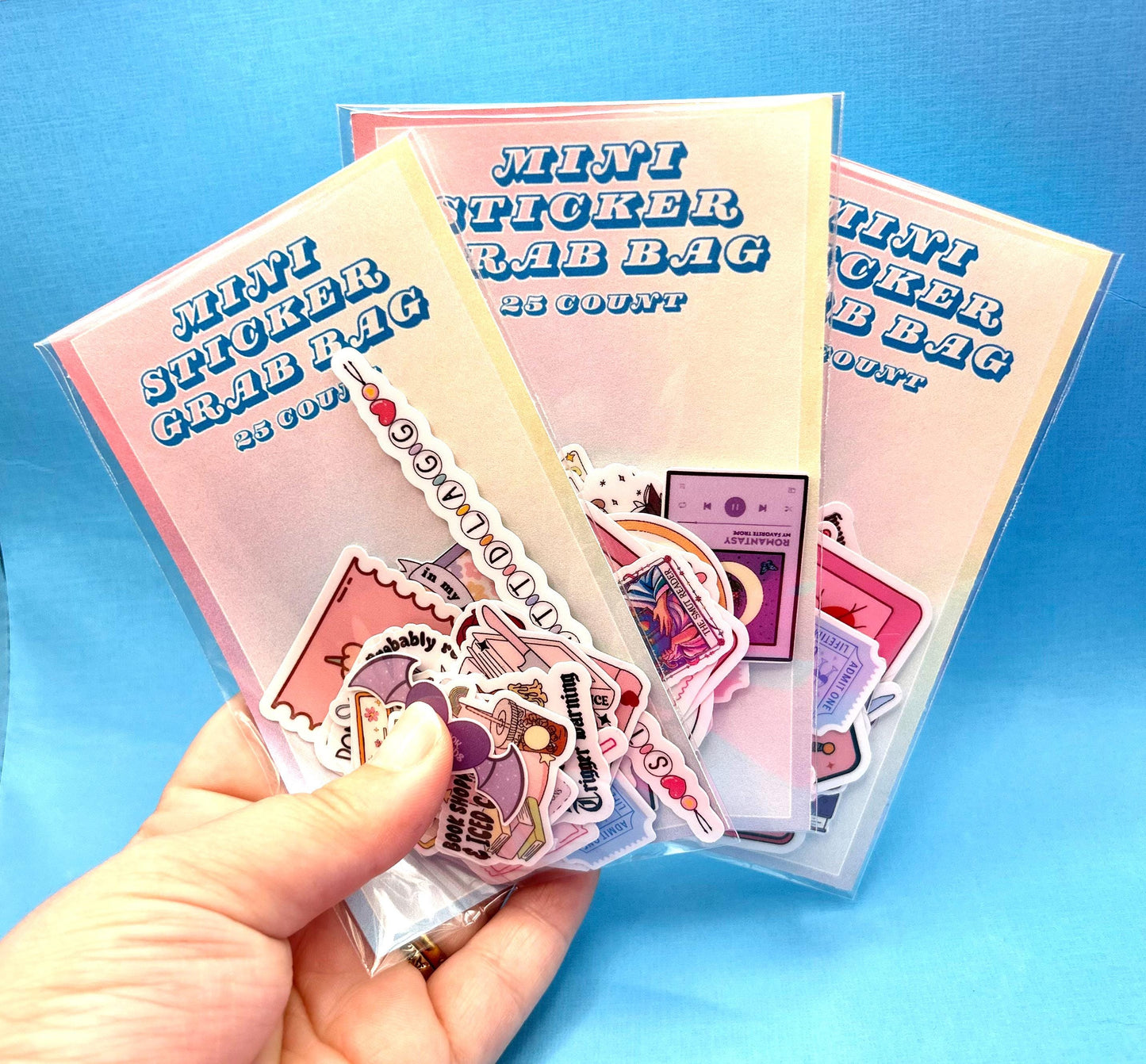 Random Mystery Mini Sticker Pack Grab Bag Kindle Booktok